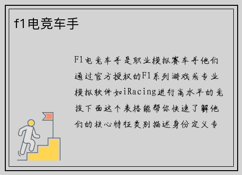 f1电竞车手